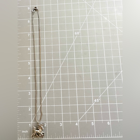 Sterling Silver Unicorn Pendant Necklace - Picture 12 of 16